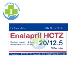 Enalapril hctz 20/12.5 - Hộp 2 Vỉ x 10 viên